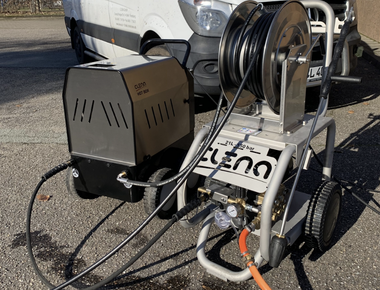 CLENA Hochdruckreiniger für Profis Heißwasser high pressure washer for professionals hot water